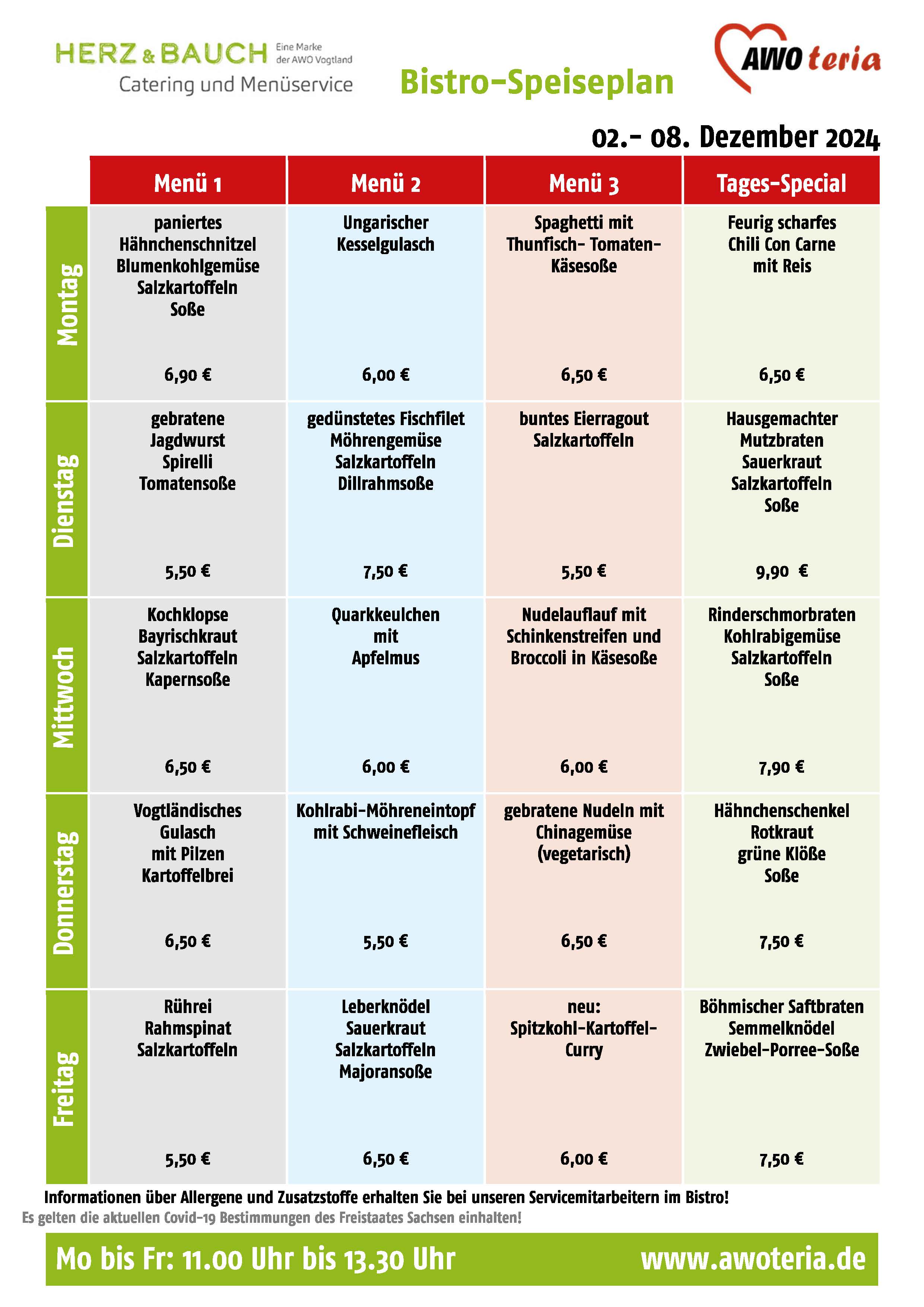 Speiseplan KW 49 2024